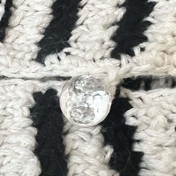 Crochet Striped Halter Top  ALYA Medium Cotton Sweater - Picture 14 of 14